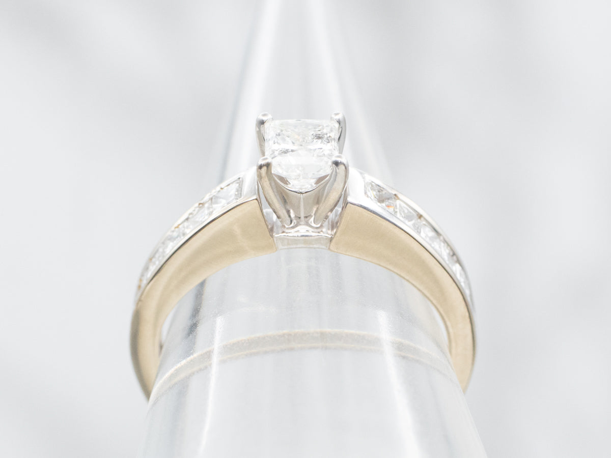 Modern White Gold Diamond Engagement Ring