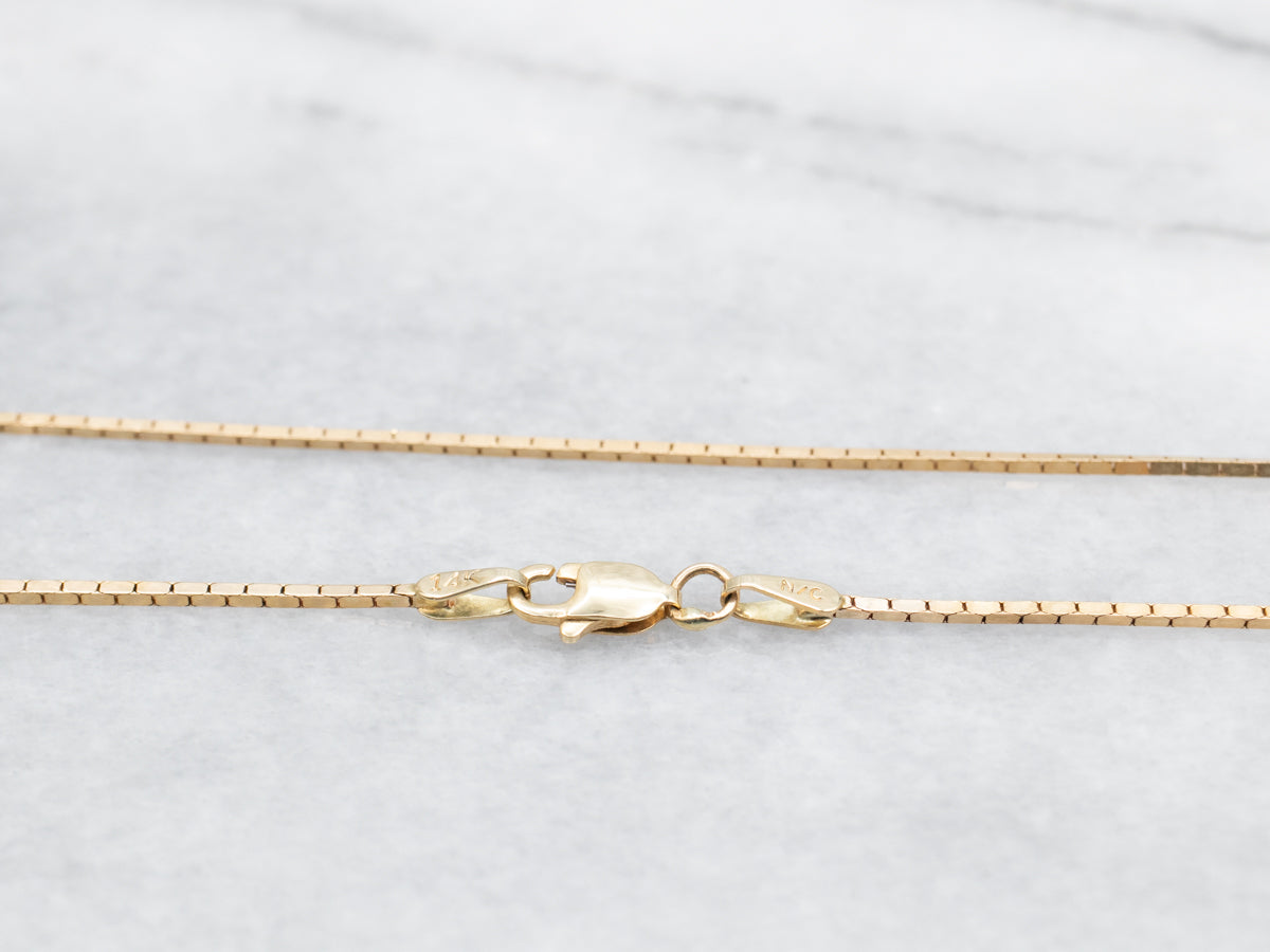 Gold Box Chain with Lobster Clasp