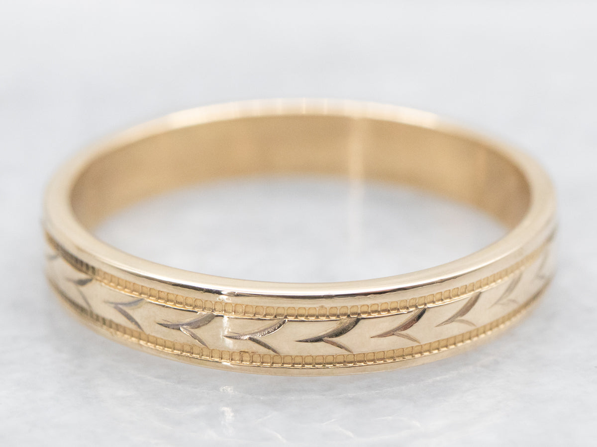 Patterned Wedding Band