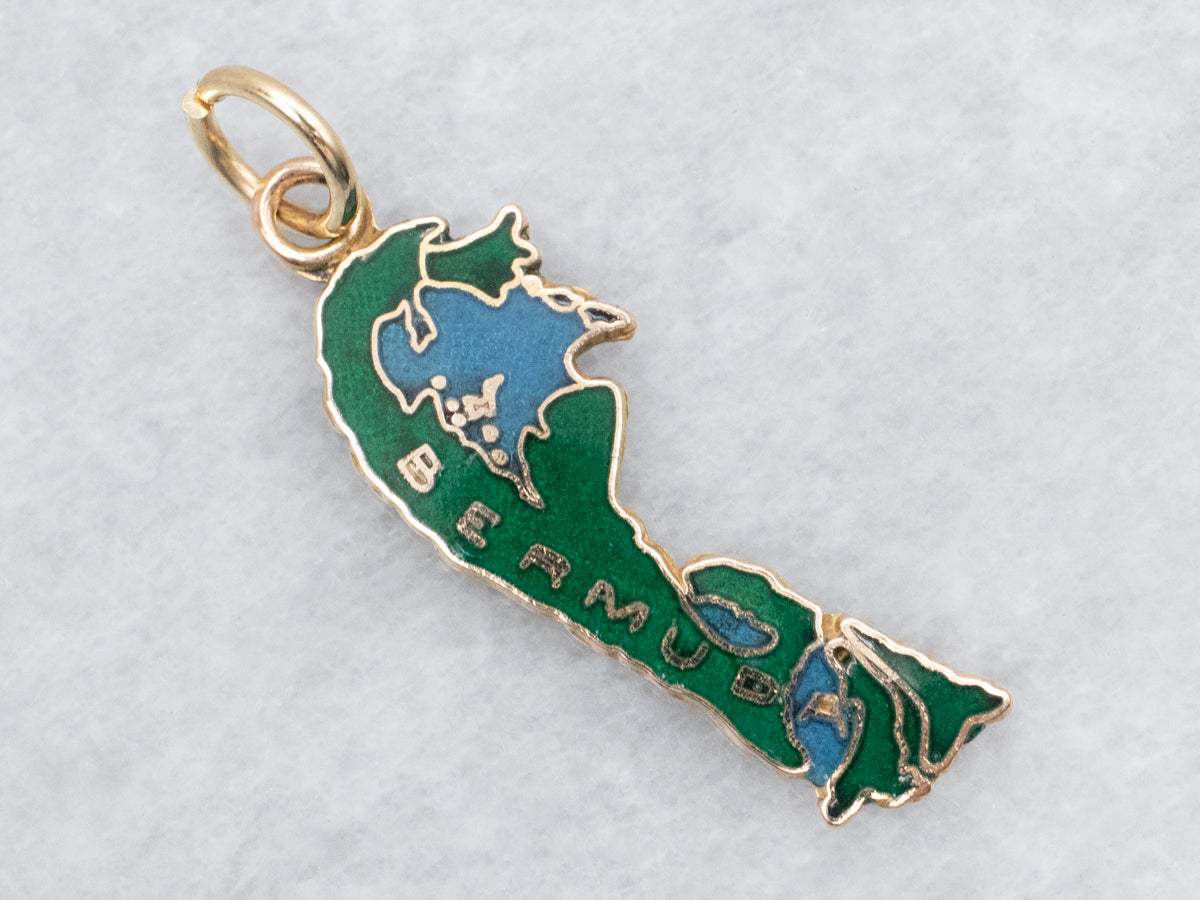 Enamel Gold Bermuda Charm