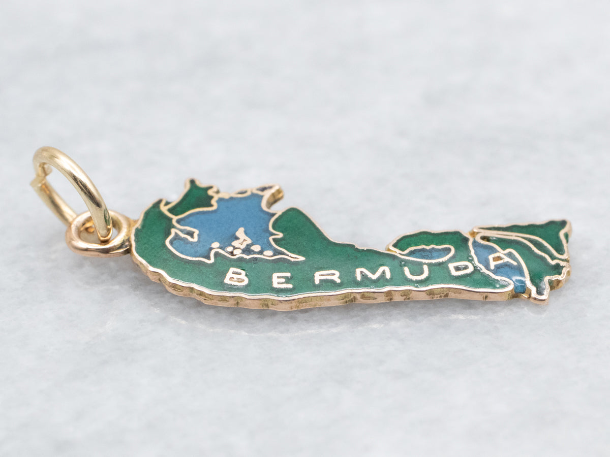 Enamel Gold Bermuda Charm