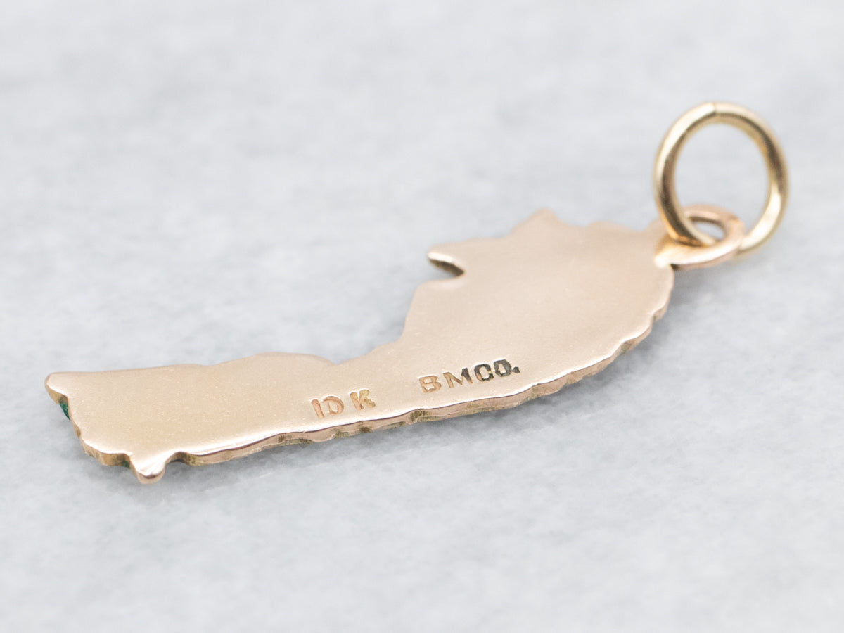 Enamel Gold Bermuda Charm