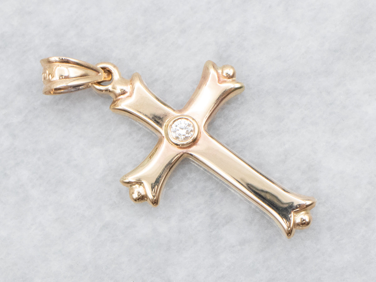 Diamond Gold Cross Pendant