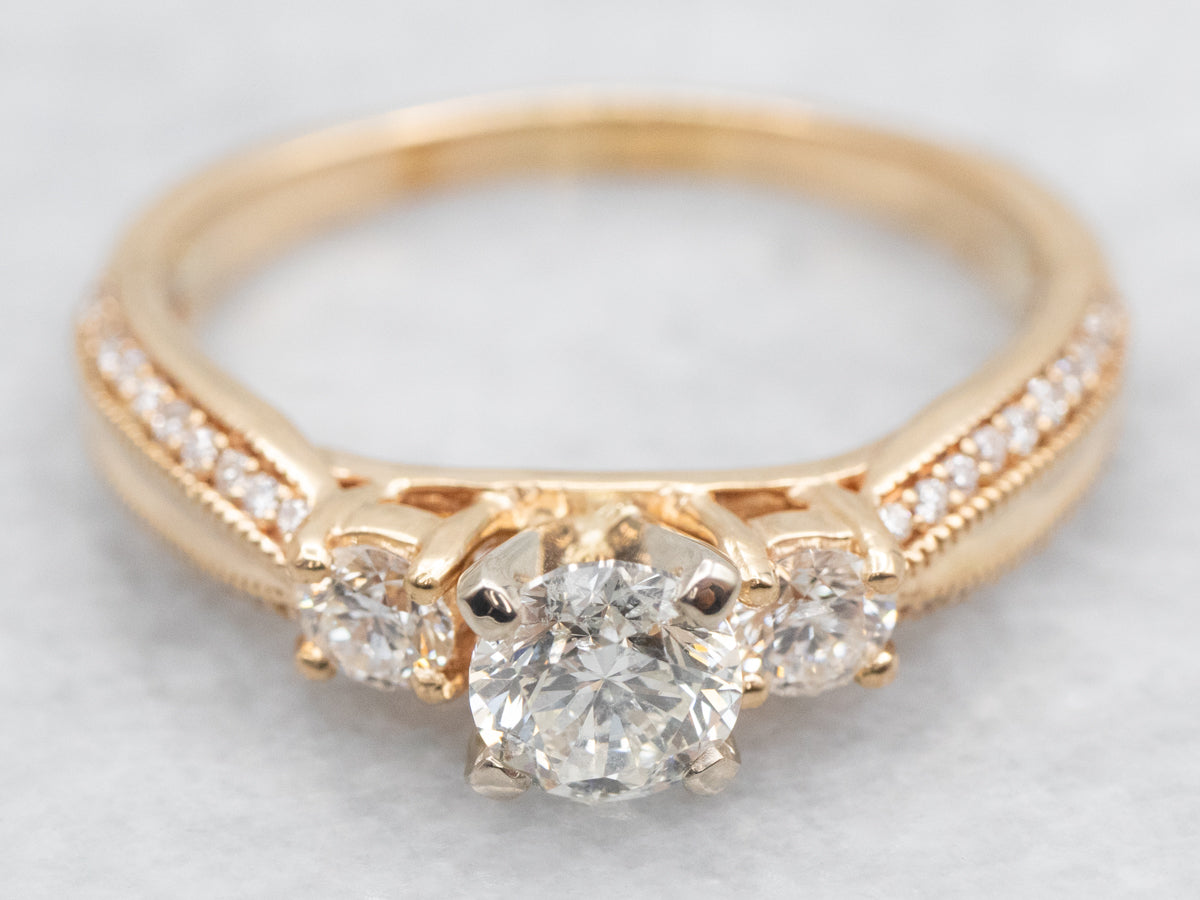 Gold Diamond Engagement Ring