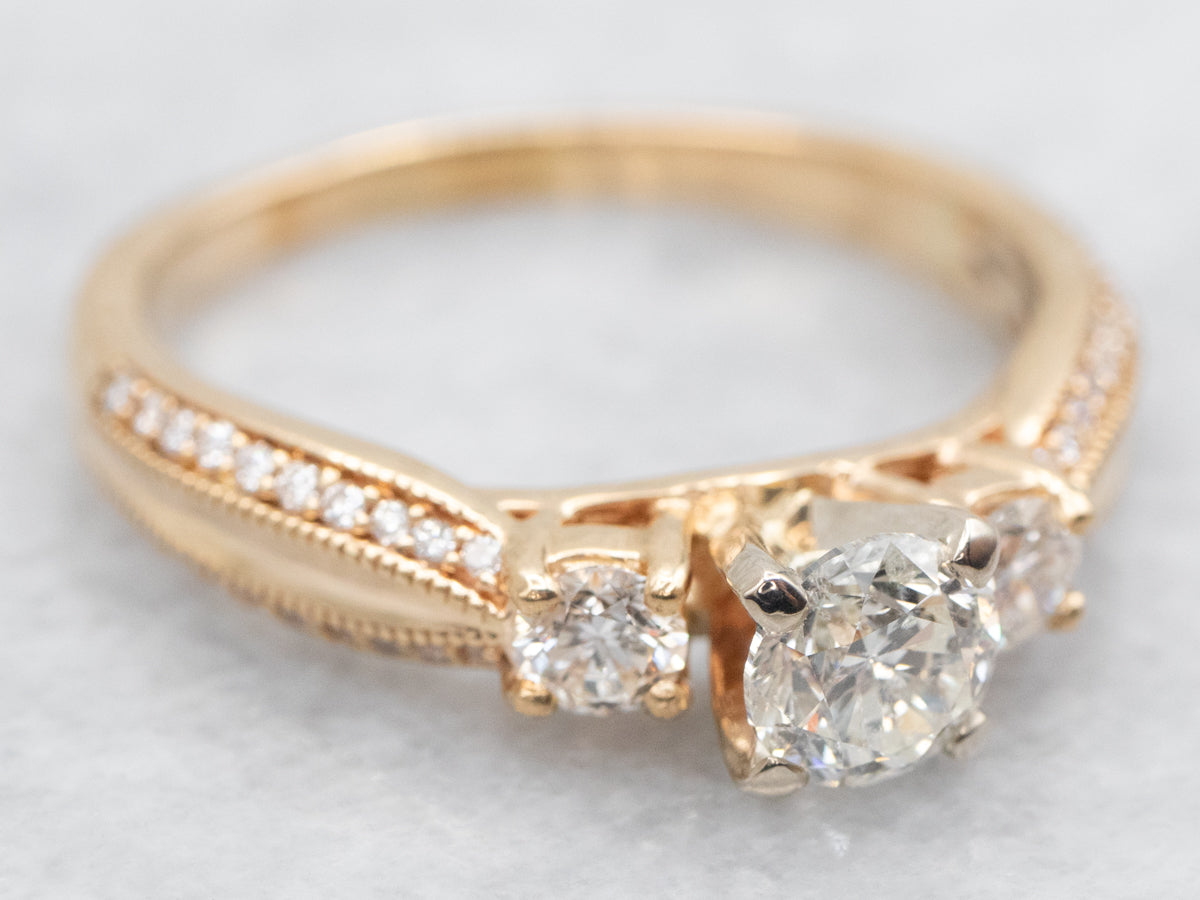 Gold Diamond Engagement Ring