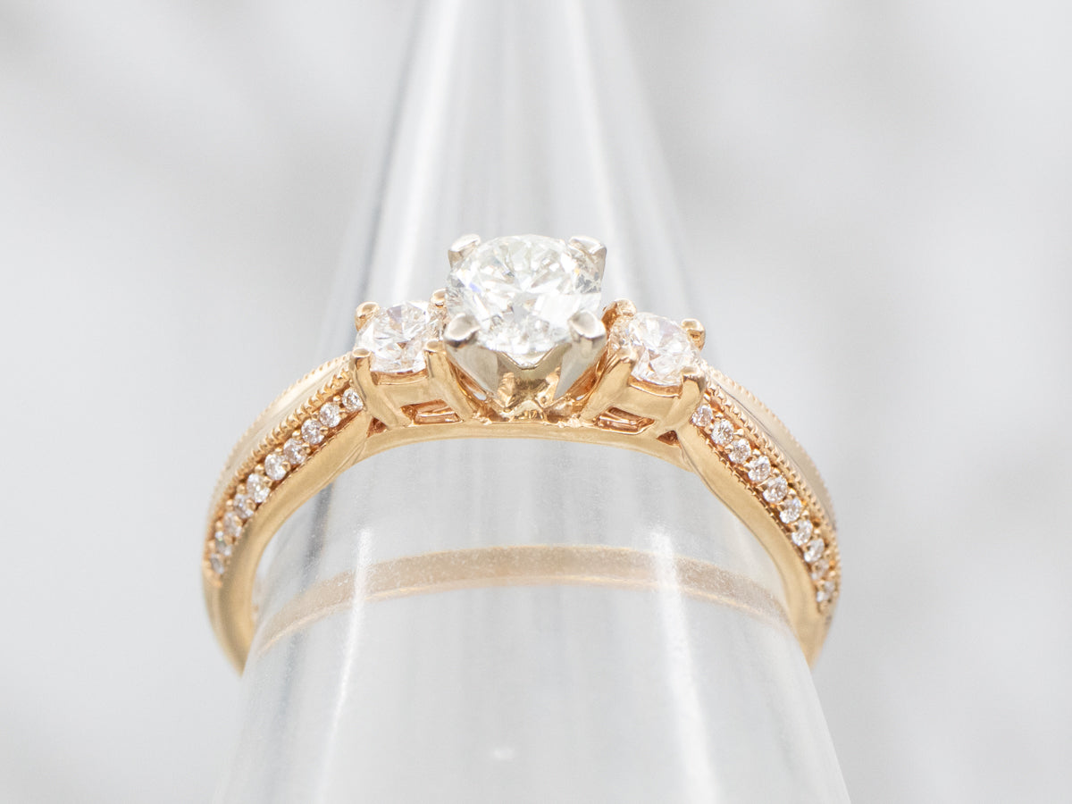 Gold Diamond Engagement Ring