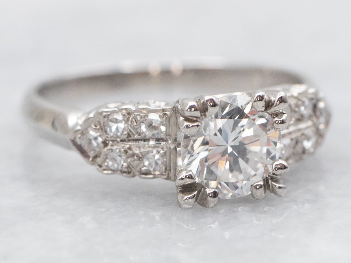 Late 1930s European Cut Diamond Engagement Ring