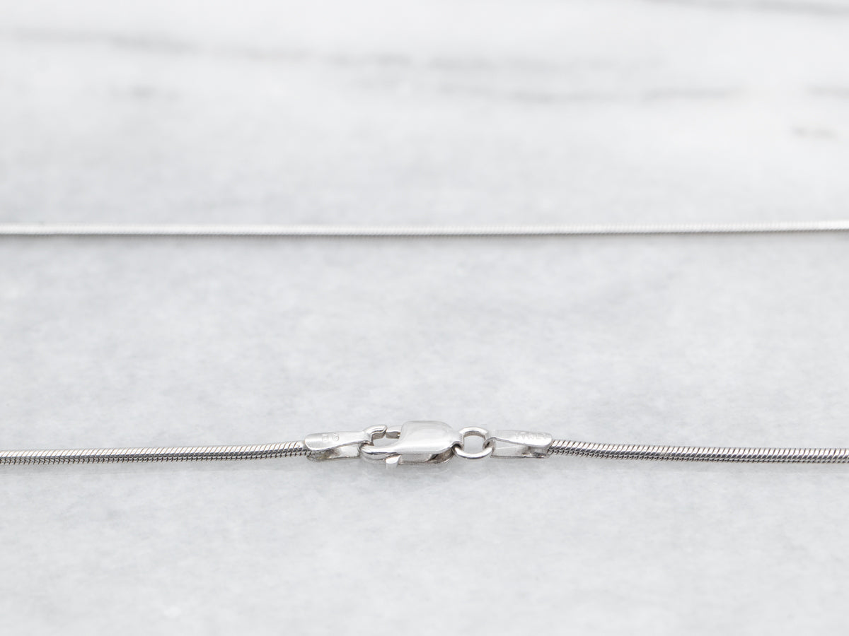 White Gold Snake Chain with Lobster Clasp