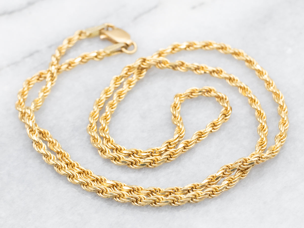 Heavy Rope Twist Chain with Lobster Clasp