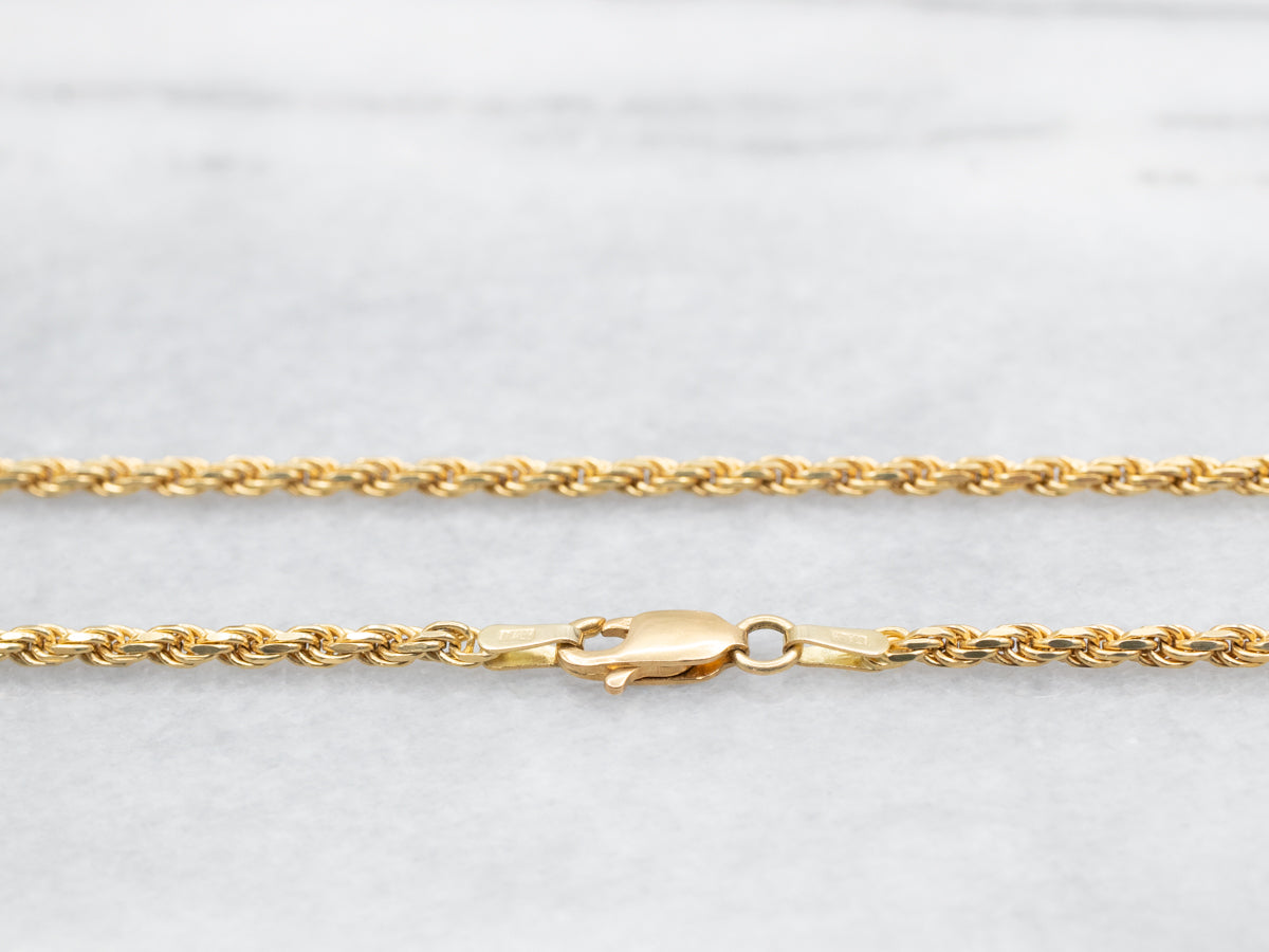 Heavy Rope Twist Chain with Lobster Clasp