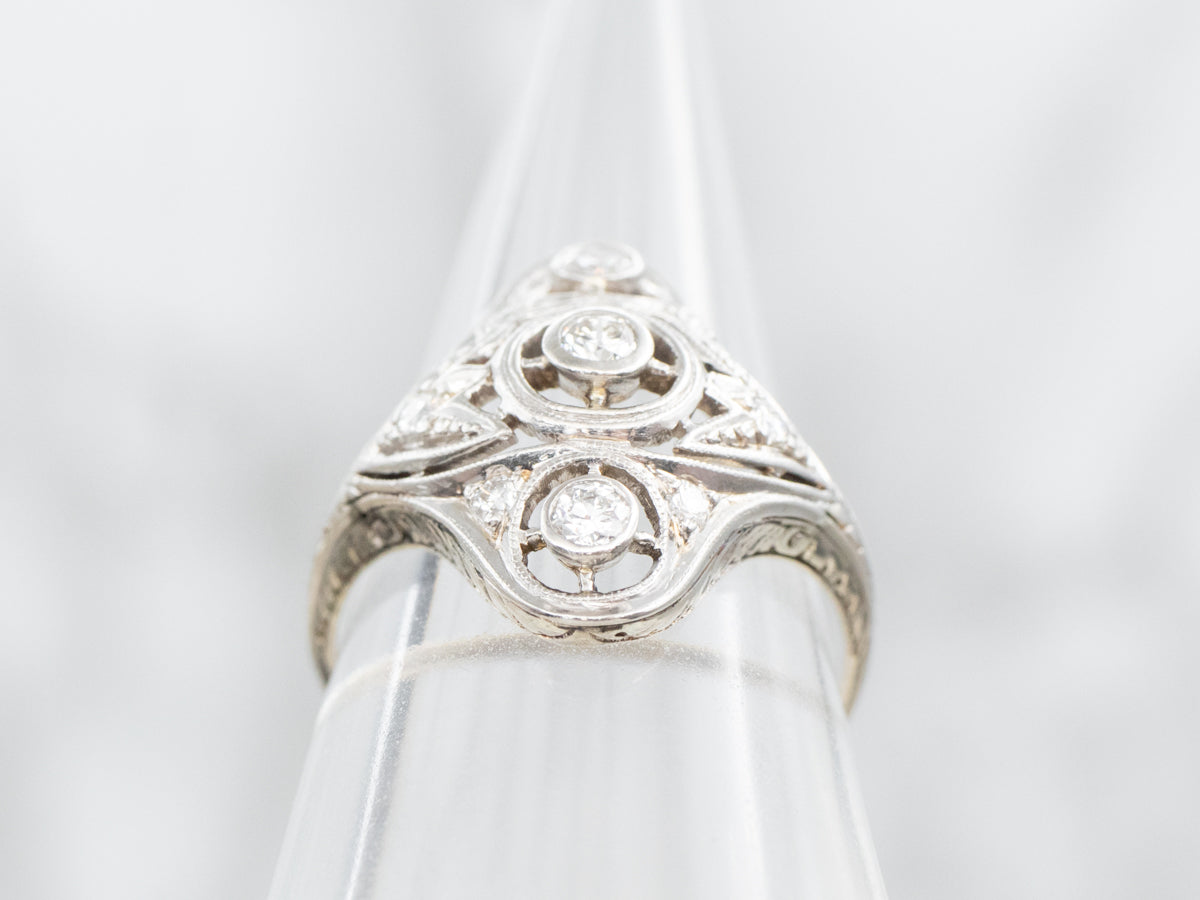 Art Deco Old European Cut Diamond Dinner Ring