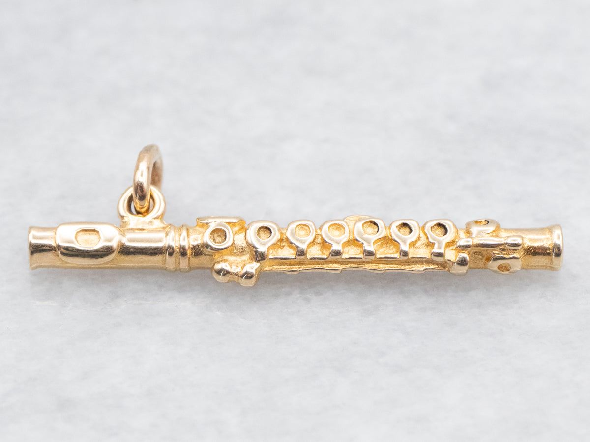 Gold Flute Charm