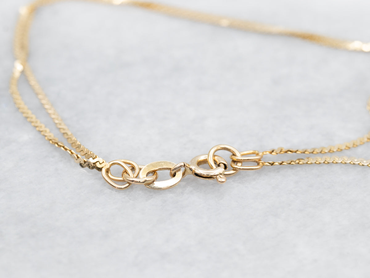 Italian Gold Double Strand Serpentine Bracelet