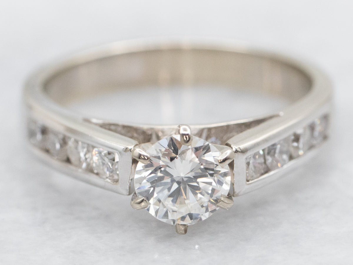 European Cut Diamond Engagement Ring