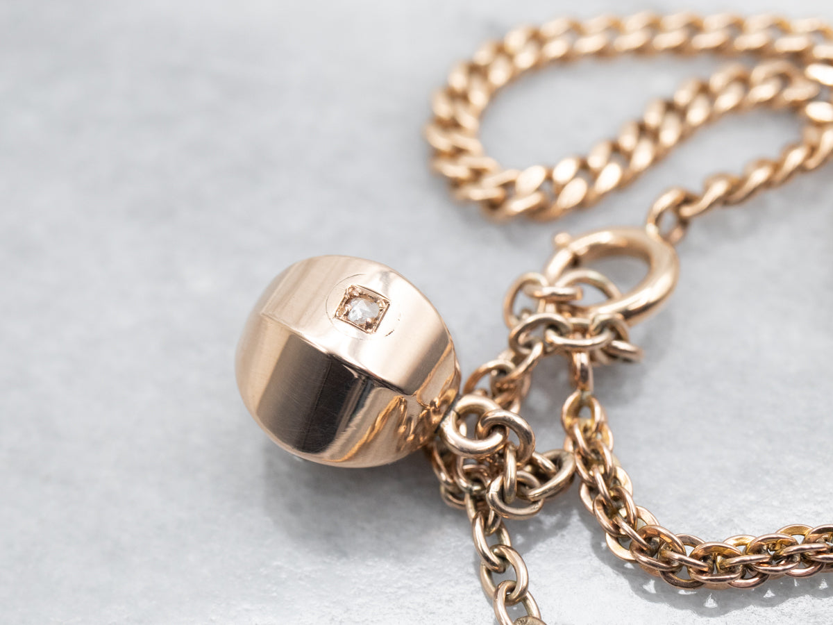 Rose gold pocket watch chain deals