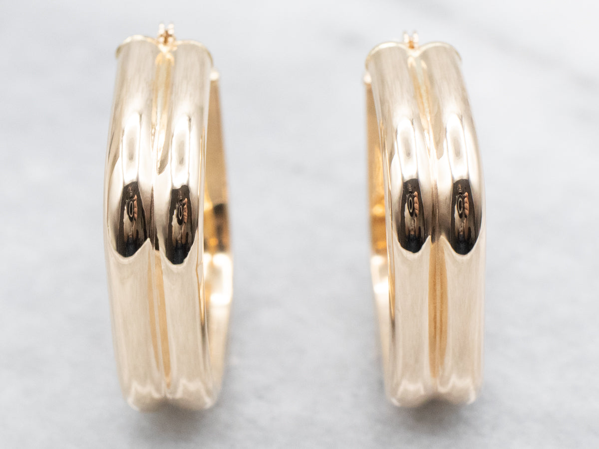 Squared Double Tube Hoop Earrings