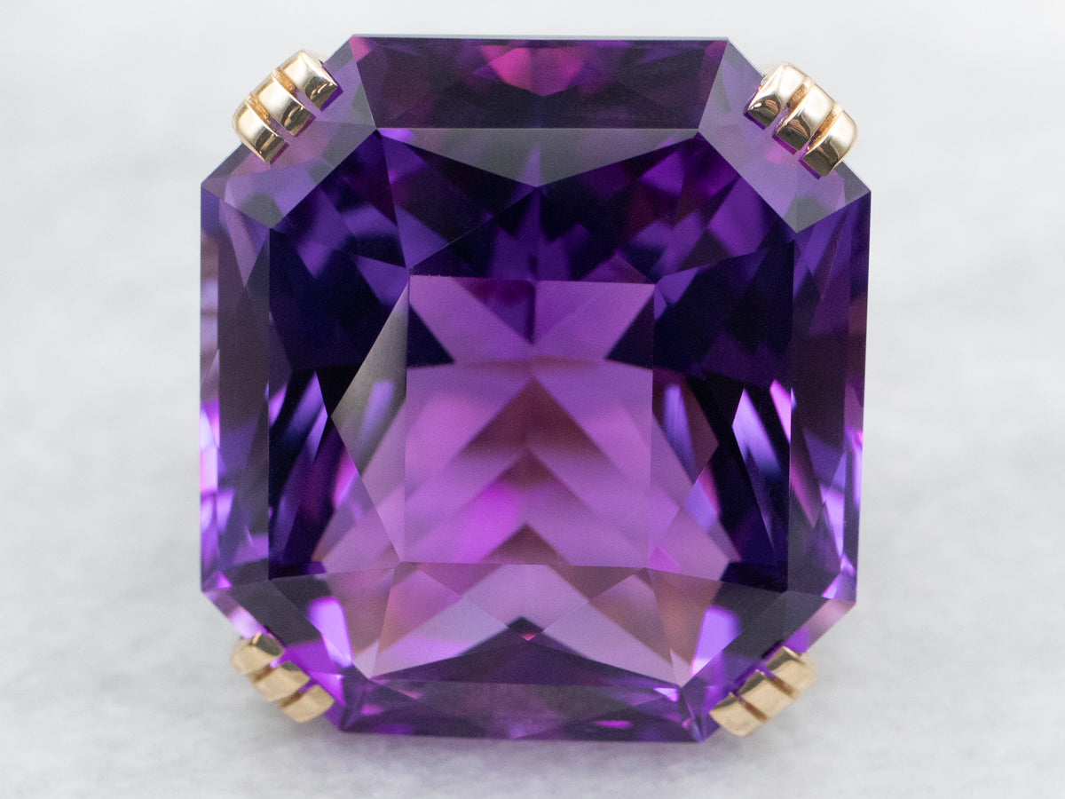 Stunning Oversized Amethyst Statement Ring