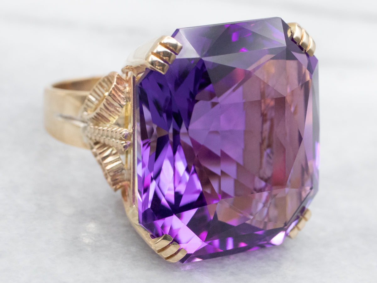 Stunning Oversized Amethyst Statement Ring