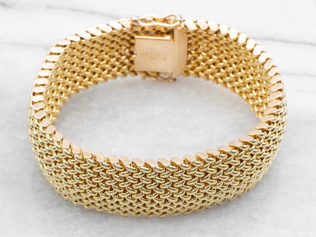 Wide Mesh Link Bracelet