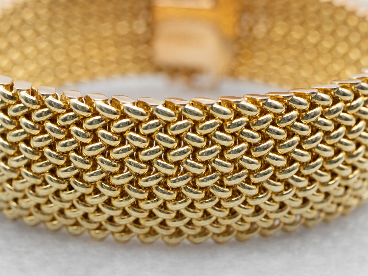 Wide Mesh Link Bracelet