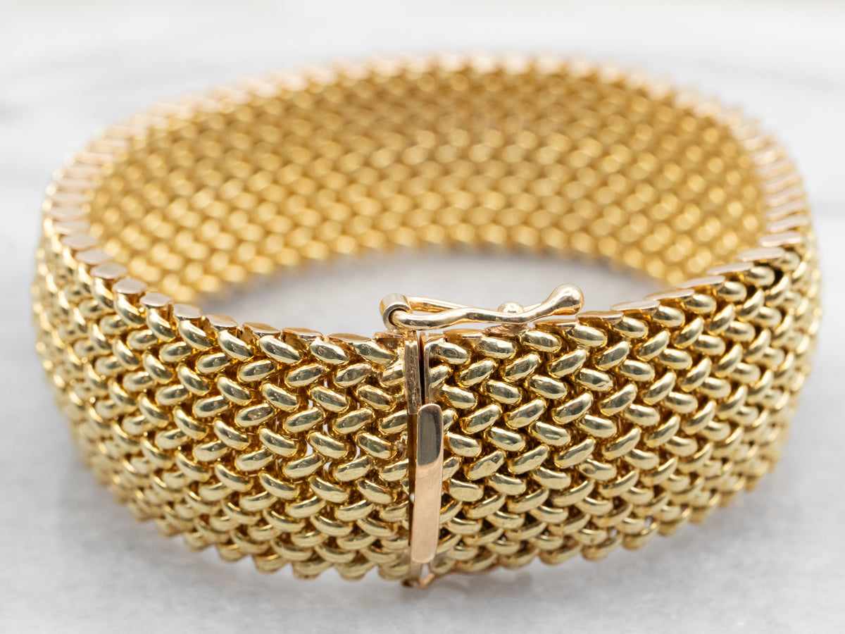 Wide Mesh Link Bracelet