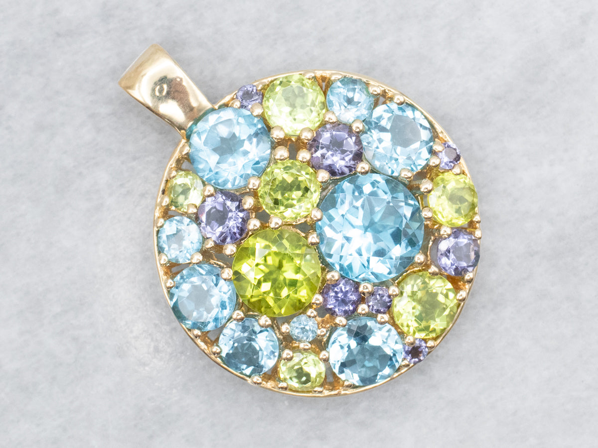 Colorful Multi Gem Pendant