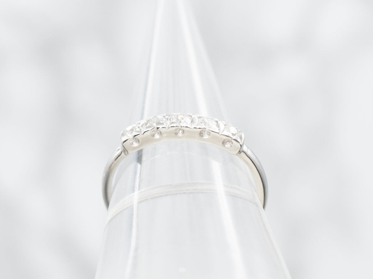 Platinum Old Mine Cut Diamond Band