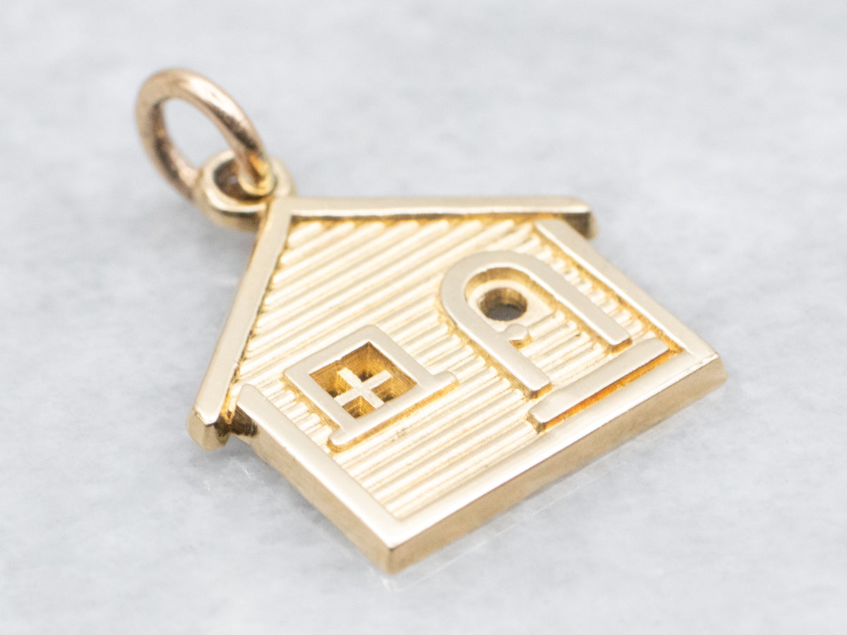 Vintage Yellow Gold House Charm