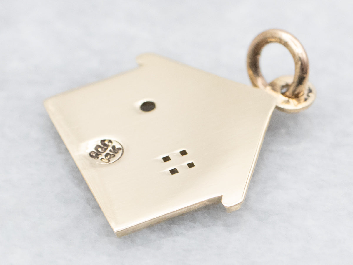 Vintage Yellow Gold House Charm