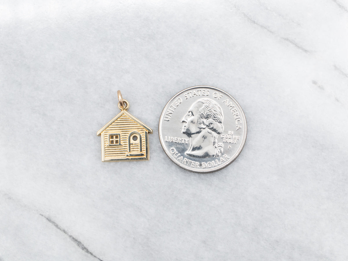 Vintage Yellow Gold House Charm