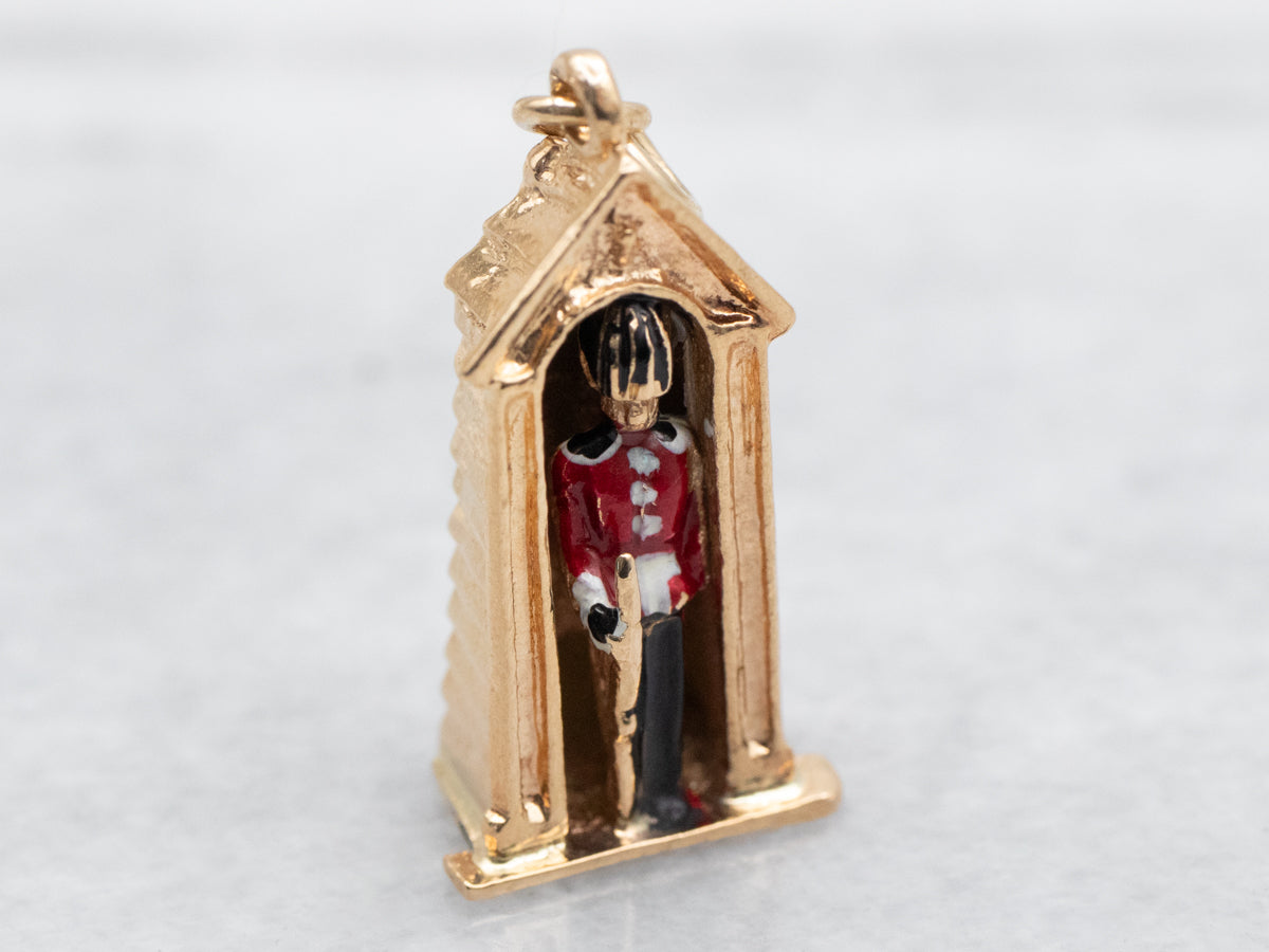 Tower of London Beefeater Charm in Fine Gold and Enamel