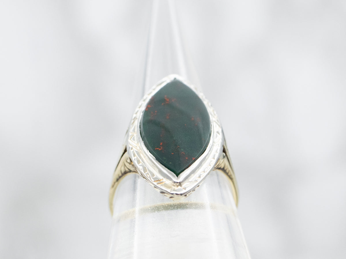 Art Deco Ladies Bloodstone Ring