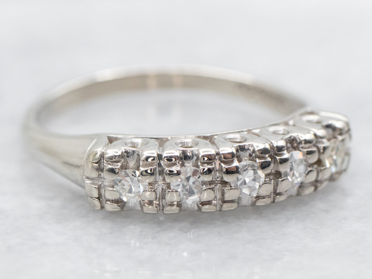 Five Stone Diamond Wedding Band