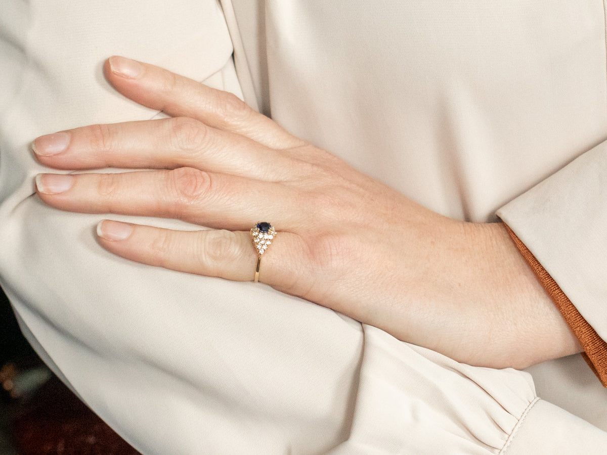 Sapphire and Diamond Engagement Ring