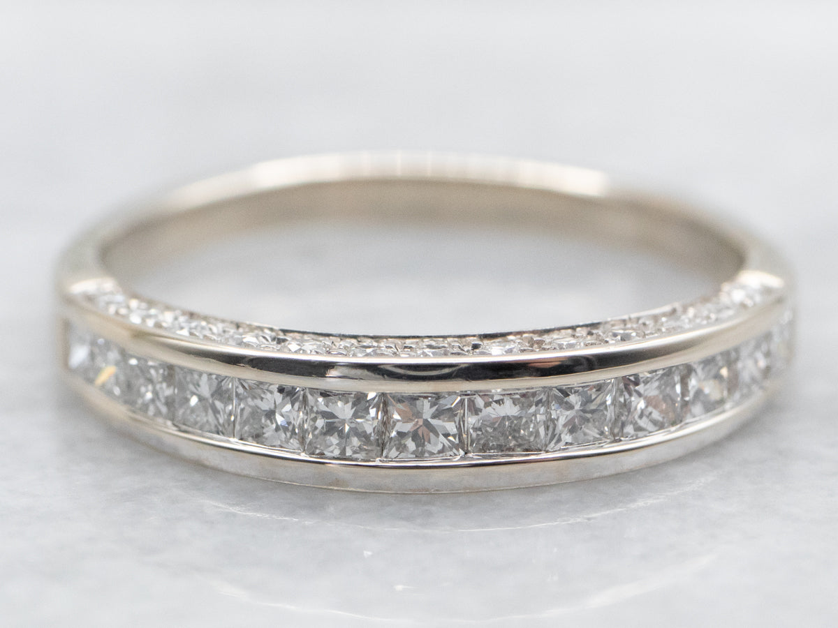 Princess Cut Diamond Wedding Band