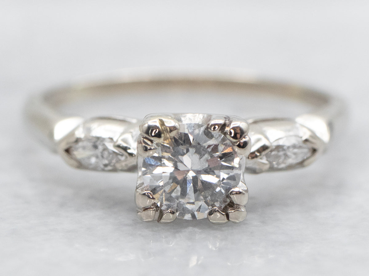 Diamond Illusion Head Engagement Ring