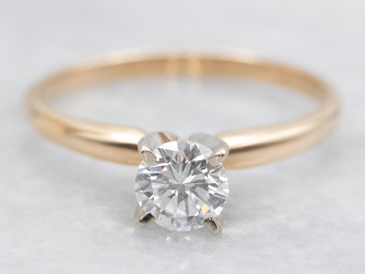 High Profile Diamond Solitaire Engagement Ring