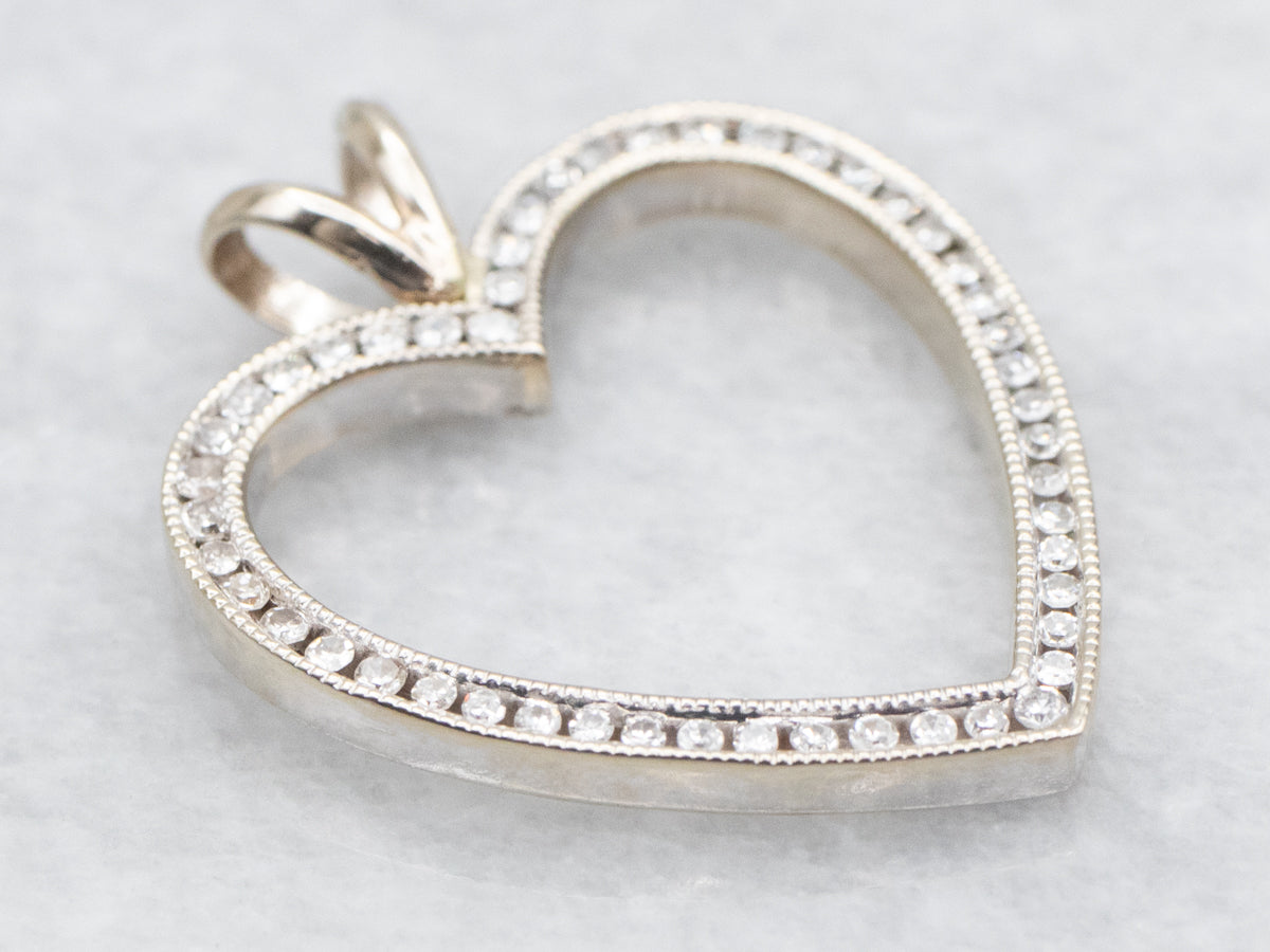 Heart Shaped Diamond Pendant