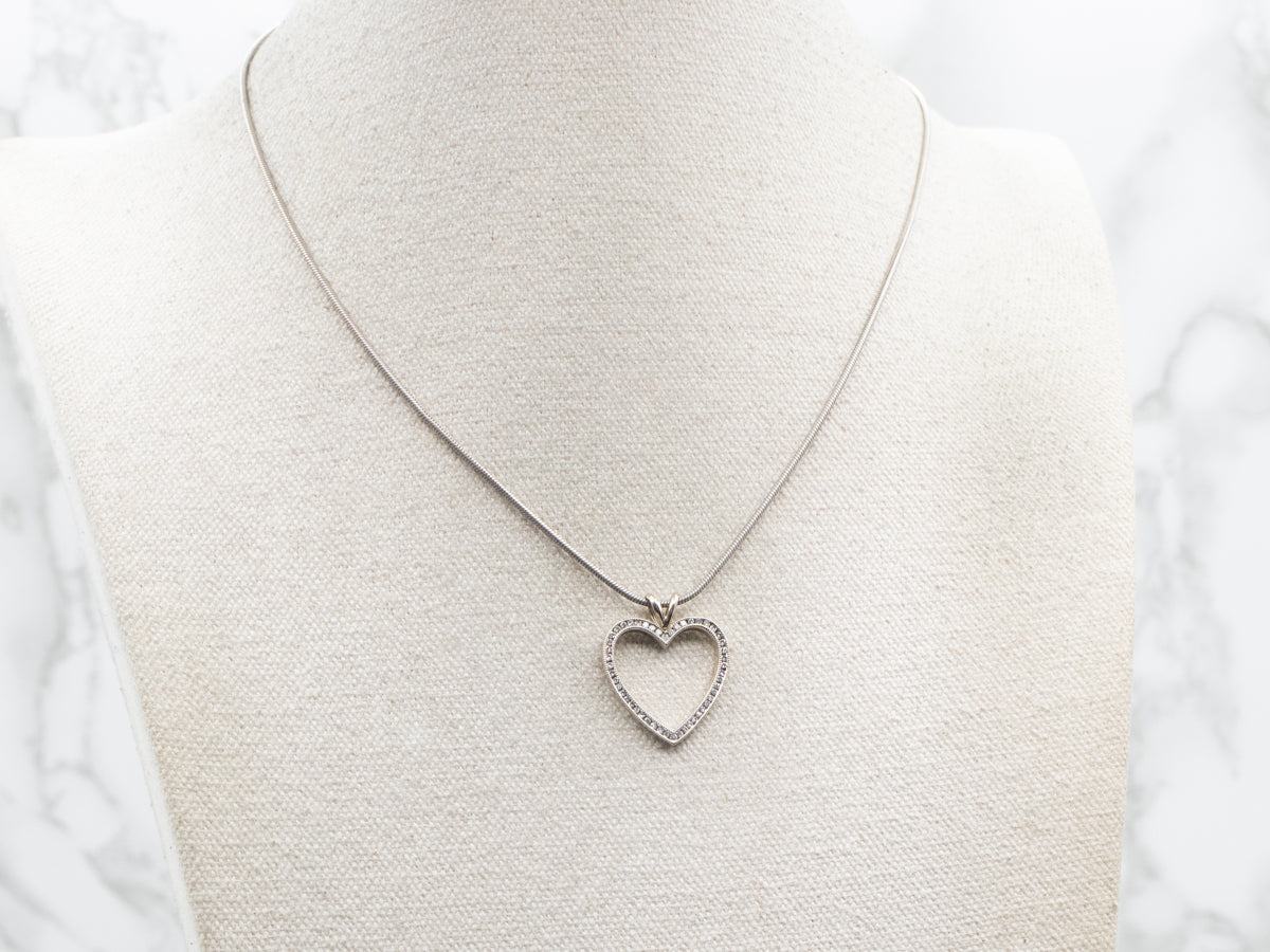 Heart Shaped Diamond Pendant