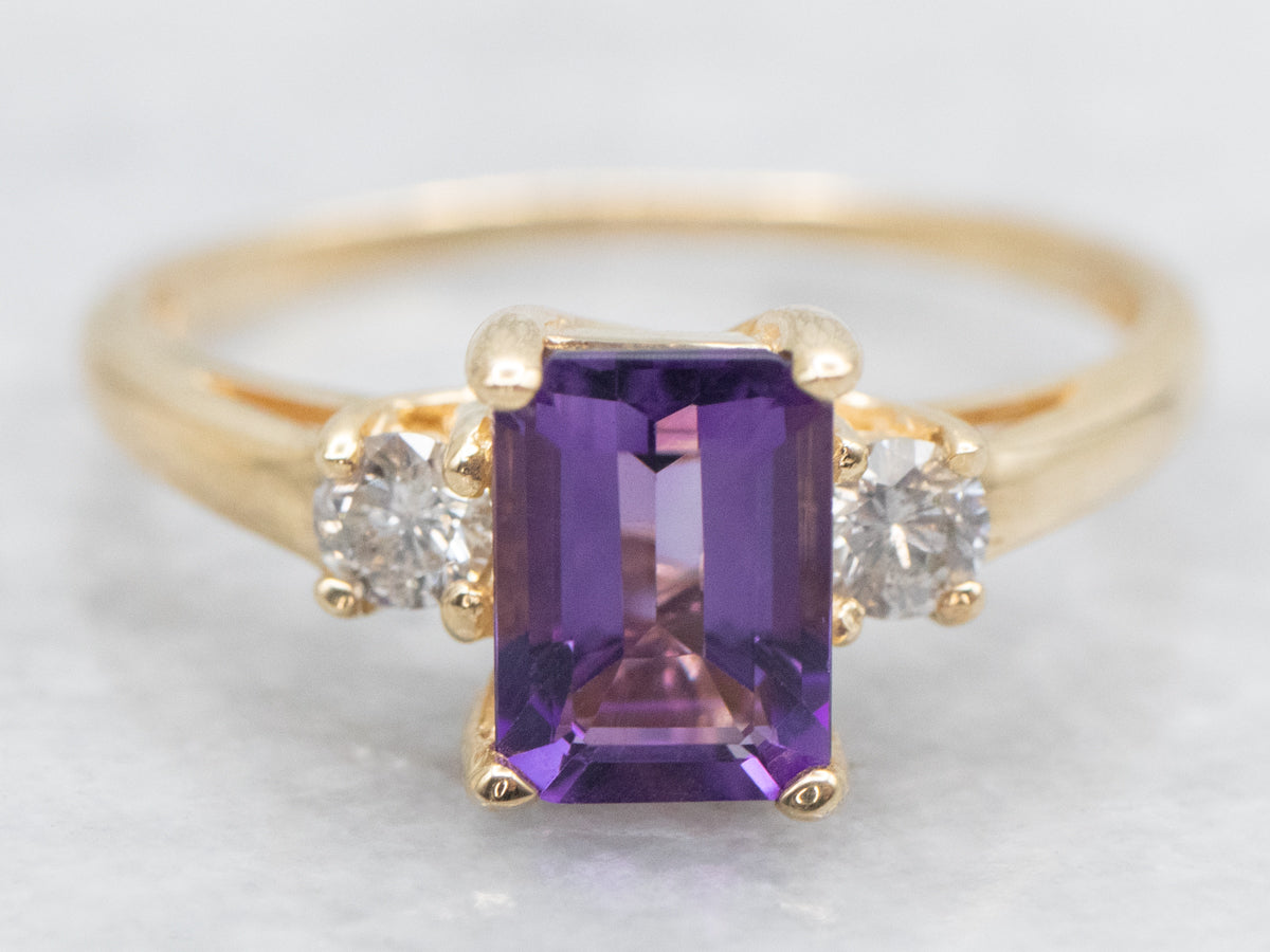 Amethyst and Diamond Ring