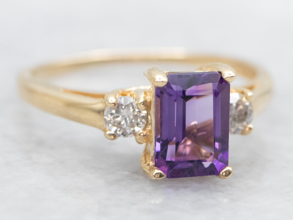 Amethyst and Diamond Ring