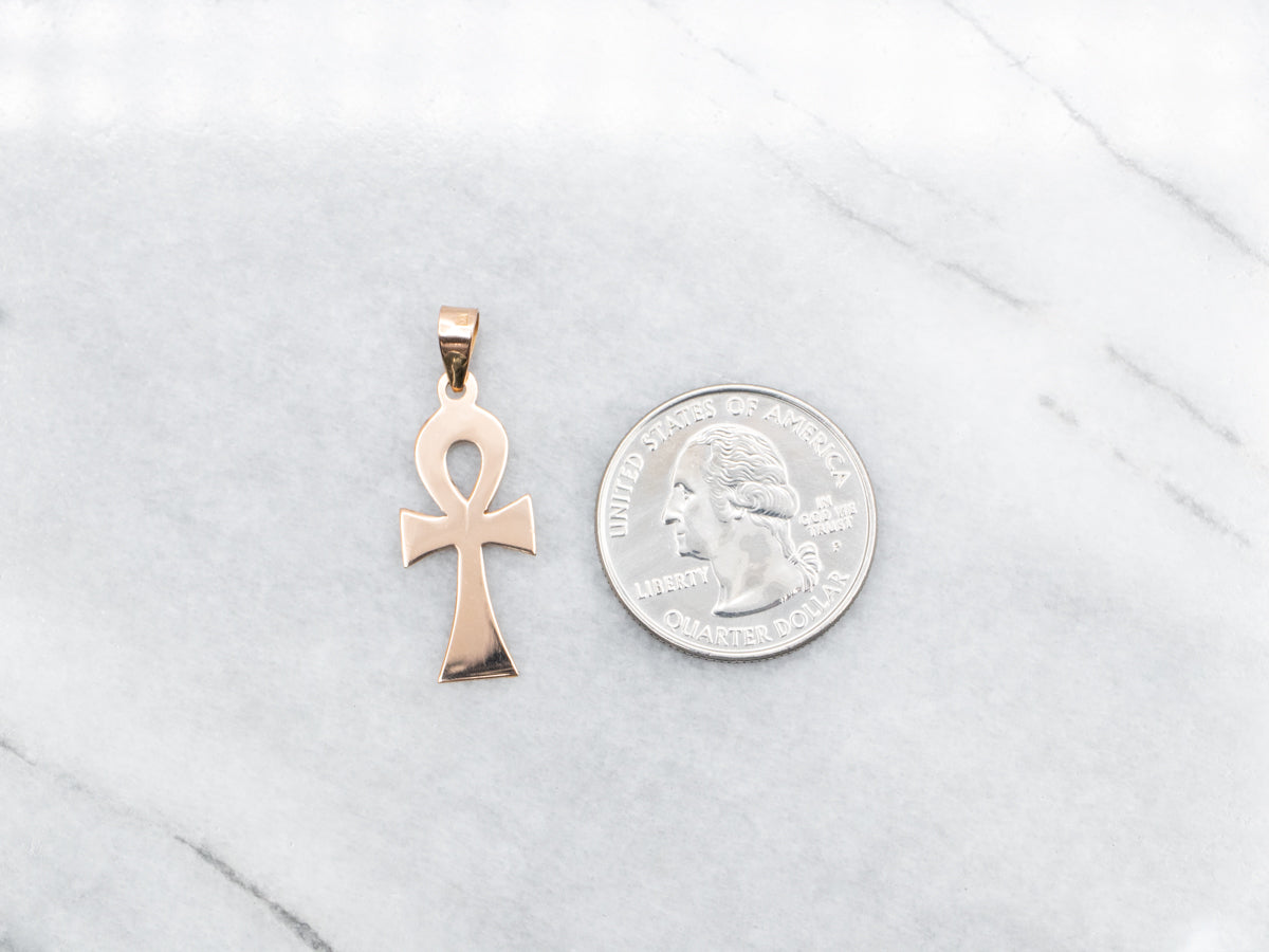 Rose Gold Ankh Pendant