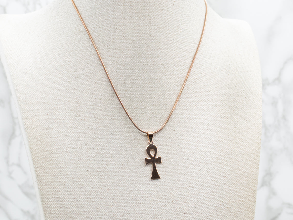 Rose Gold Ankh Pendant