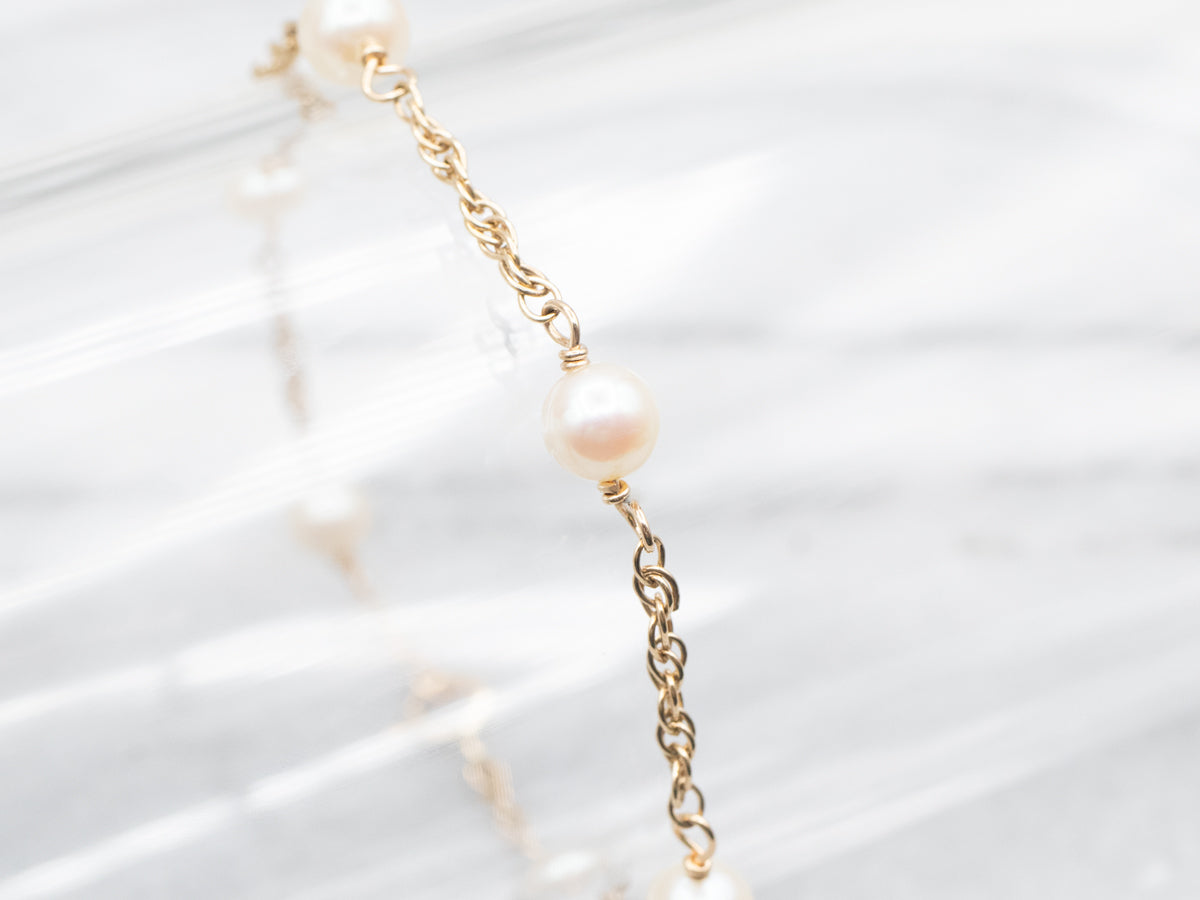 Saltwater Pearl Station Bracelet