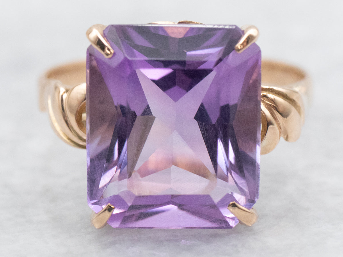 Amethyst Solitaire Cocktail Ring