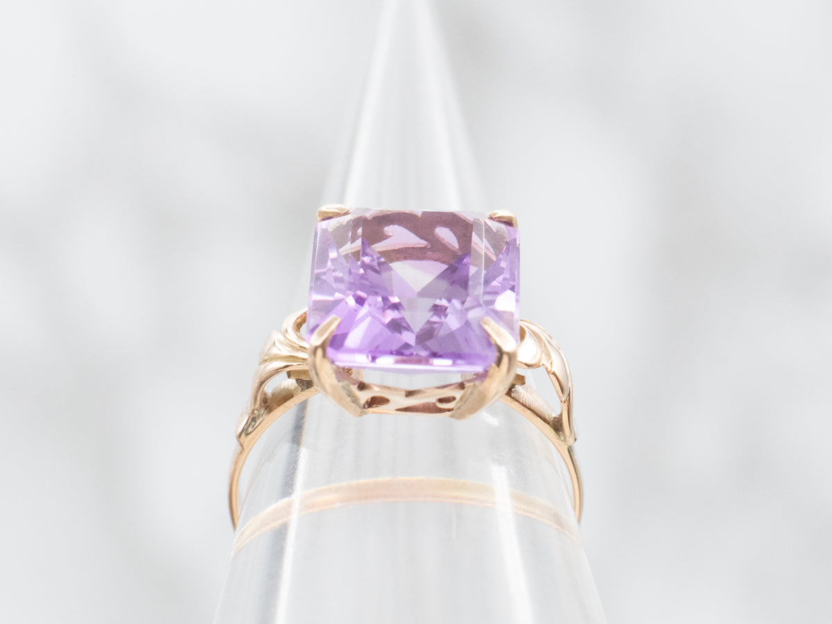 Amethyst Solitaire Cocktail Ring