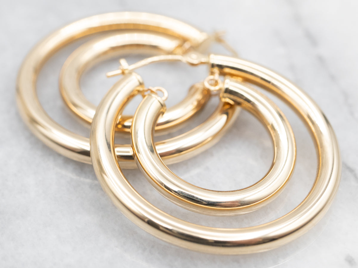 Gold Double Hoop Earrings