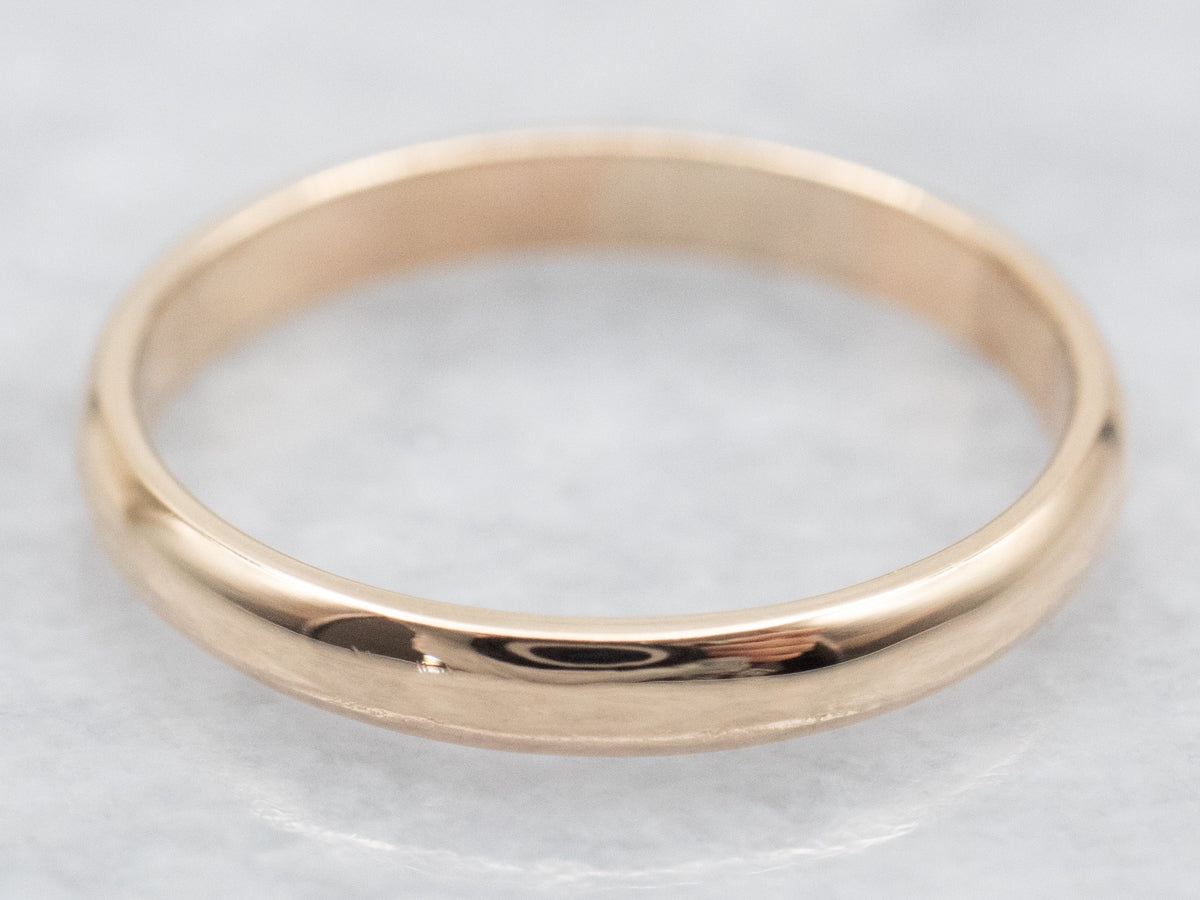 Yellow Gold Plain Mini Band