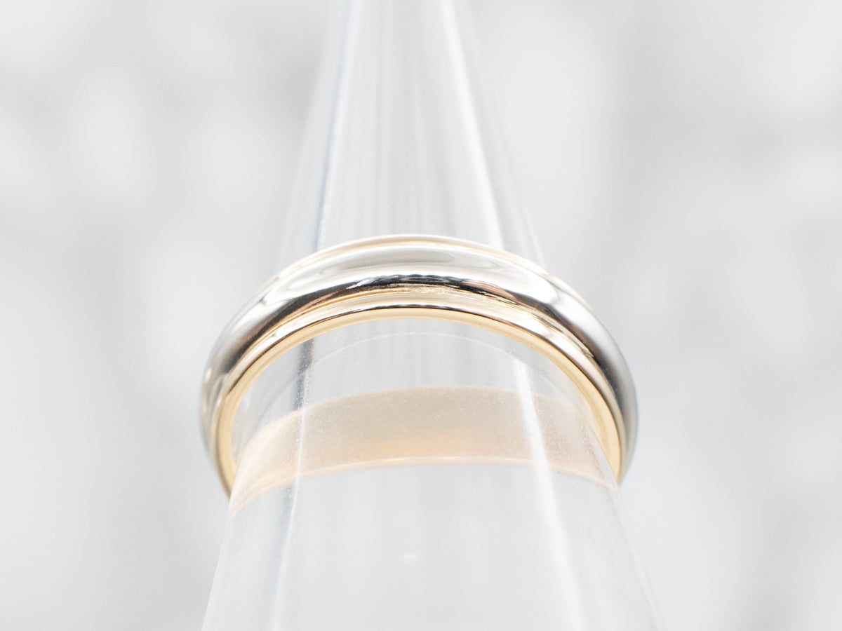 Two Tone Gold Wedding Band