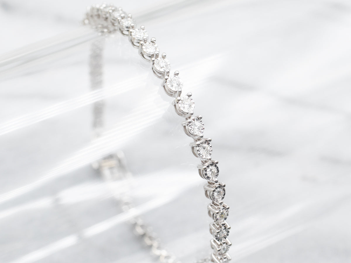 Brilliant White Gold Diamond Tennis Bracelet